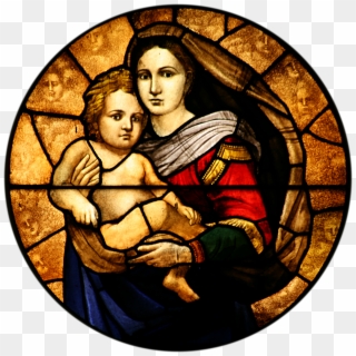 Stjohnsashfield Stainedglass Maryjesus - Marian Devotion Clipart