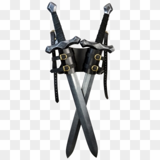 Dual Sword Back Harness Clipart