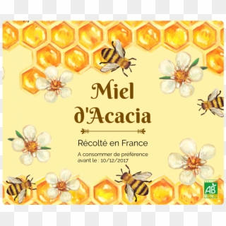 Personalized Honey Bee Sticker Label - Cake Me Away Clipart