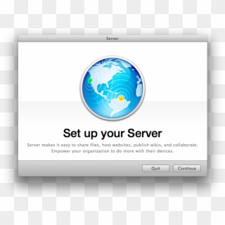 Set Up Your Server Screen When Installing Mountain - Os X Server Clipart