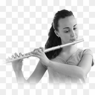 Flute-girl - Yan Flüt Tutuşu Clipart