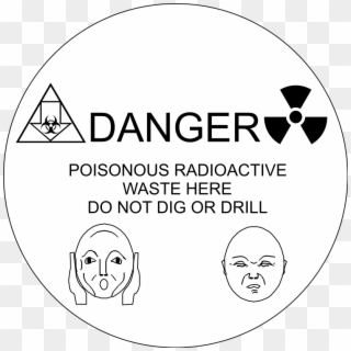 Danger Poisonous Radioactive Waste Here Do Not Dig - Radiation Symbol Clipart