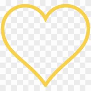 Gold Heart Outline Clipart - Png Download