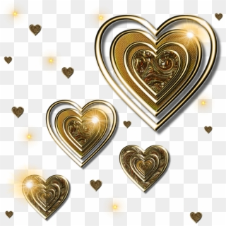 Gold Heart Transparent Clipart
