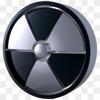 Black And White Radiation Symbol - Radioactive Symbol Clipart