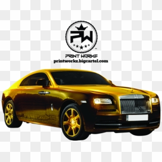 All Gold Rolls Royce - Supercar Clipart