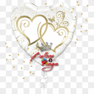Large Entwined Gold Hearts Clipart