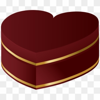 Red And Gold Heart Gift Png Clipart Image - Birthday Transparent Png