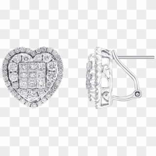 Round, Princess Diamond - Earrings Clipart