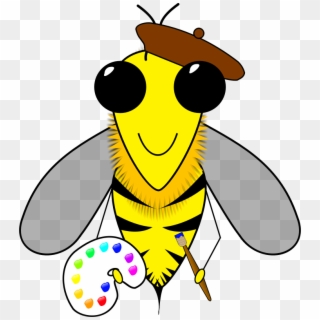 Microsoft Clipart Bee - Artist Bee Clip Art - Png Download
