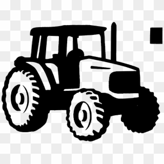 John Deere Green Tractor Clipart Free Images - Tractor Clipart Black And White - Png Download