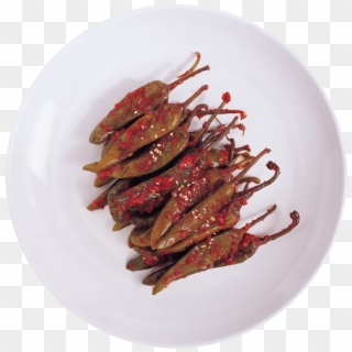 Hot Pepper On Plate - Bird's Eye Chili Clipart