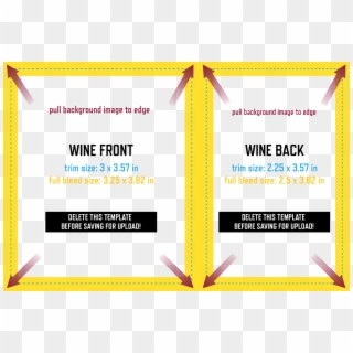 Front & Back Label Template - Wine Label Size Clipart