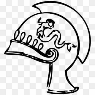 Ancient Greece Sparta Ancient Greek Ancient History - Ancient Greek Helmet Outline Clipart