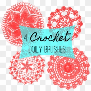 4 Crochet Doily Photoshop Brushes - Paper Rosette Clip Art - Png Download
