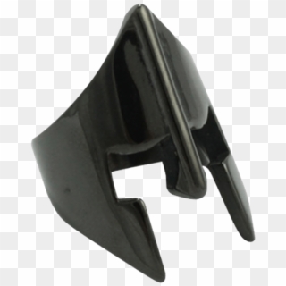 Black Stainless Steel Spartan Helmet Ring - Hatchet Clipart