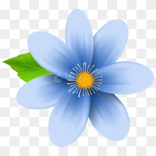 Blue Flower Clip Art Image - Blue Flower Clip Art - Png Download