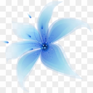 Decorative Blue Flower Png Clip Art Image - Blue Decoration Png Flower Transparent Png