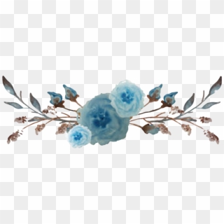 Ftestickers Watercolor Flowers Flowerswag Blue - Png Watercolor Blue Flower Clipart