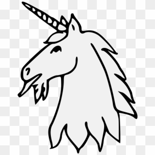 Unicorn's Head Erased - Tek Boynuzlu At Çizimleri Clipart