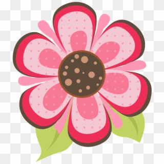 Ladybug On Pink Flower - Clip Art - Png Download