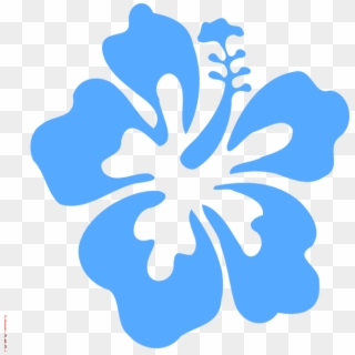 Blue Flower Clipart Hibiscus Flower - Blue Hibiscus Flower Clip Art - Png Download