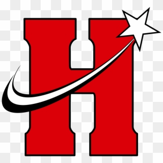 H Logo Swoosh And Start Png - Huffman Isd Clipart
