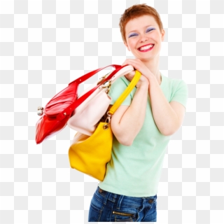 Download Fashion Woman Holding Handbags Png Image - Handbags Png Clipart
