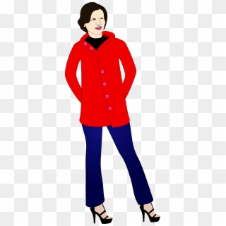 Big Image - Woman In Jeans Clipart Png Transparent Png