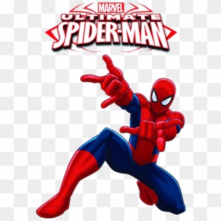 Ultimate Spiderman With Logo Clipart - Spiderman - Png Download