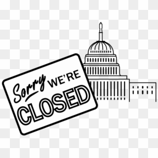 Stories Of The Government Shutdown - Line Art Clipart