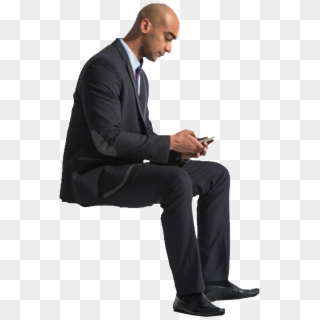 Cutout Man Sitting Phone People Png, People Icon, Cut - Human Figure Png Sitting Clipart