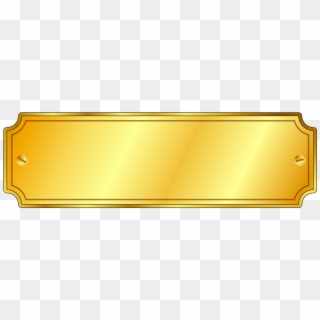 Clip Art Gold Clipart No Background - Gold Name Plate Png Transparent Png