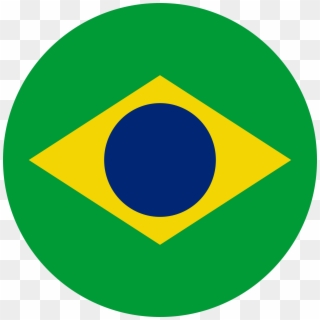 Open - Brazilian Flag Round Clipart