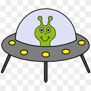 Alien And Spaceship Hd Image Clipart - Alien Ship Clip Art - Png Download