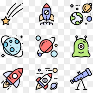 Space - Spaceship Icons Vector Png Clipart