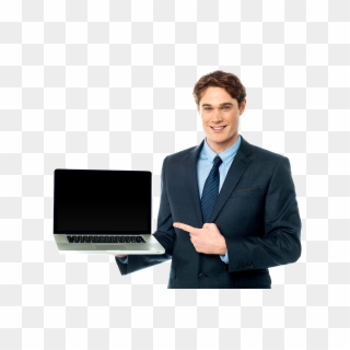 Men With Laptop Png Image - Person With Laptop Png Clipart