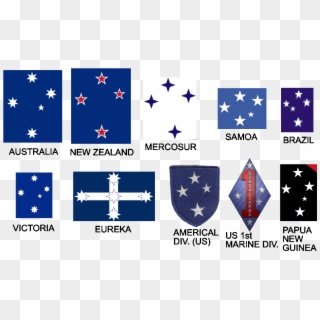 Southern Cross Appearing On A Number Of Flags - Southern Cross Flags Clipart