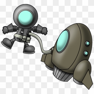 Free Astronaut Attached To Spaceship Clip Art - Astronaut Attached To Spaceship - Png Download