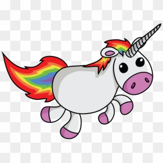 Rainbow Unicorn Cliparts - Cartoon Unicorn Transparent Background - Png Download