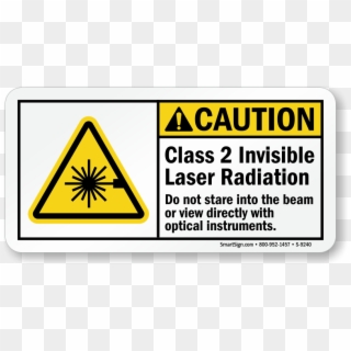 Ansi Caution Sign - Class 2 Laser Sign Clipart