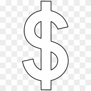 Dollar Sign Line Art - Dollar Sign White Png Clipart