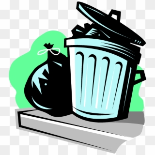 Garbage Clipart - Trash Can And Bag Clipart - Png Download