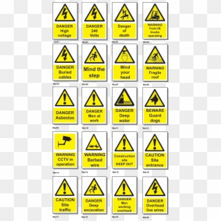 Safety Warning Signs - Safety And Warning Signs Clipart