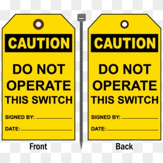 Item - Do Not Operate Tag Clipart