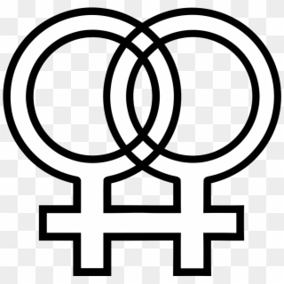 Linked Female Symbols - Bicycle Wheel Clipart