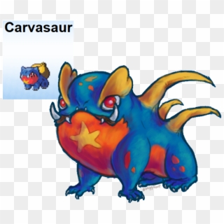 Another Pokemon Fusion/pokefusion, This Time Of Carvahna - Cartoon Clipart