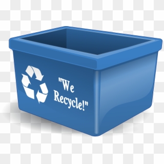 Bin, Recycle, Recycling, Box, Blue, Garbage, Waste - Cartoon Recycling Bin Clipart