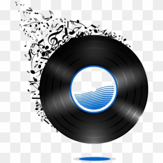 Thumb Image - Disco Saindo Notas Musicais Clipart