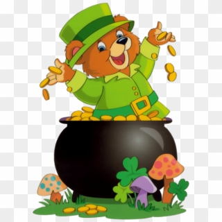 Free Png Saint Patrick Bear With Pot Of Gold Png Images - Saint Patrick's Day Clipart